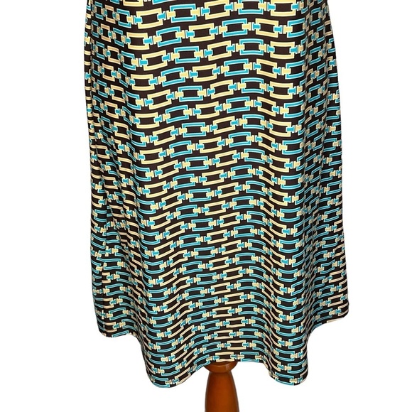 Jude Connally Beth Linked Chain Sleeveless Sheath Dress L Multicolor Flattering - Picture 4 of 13